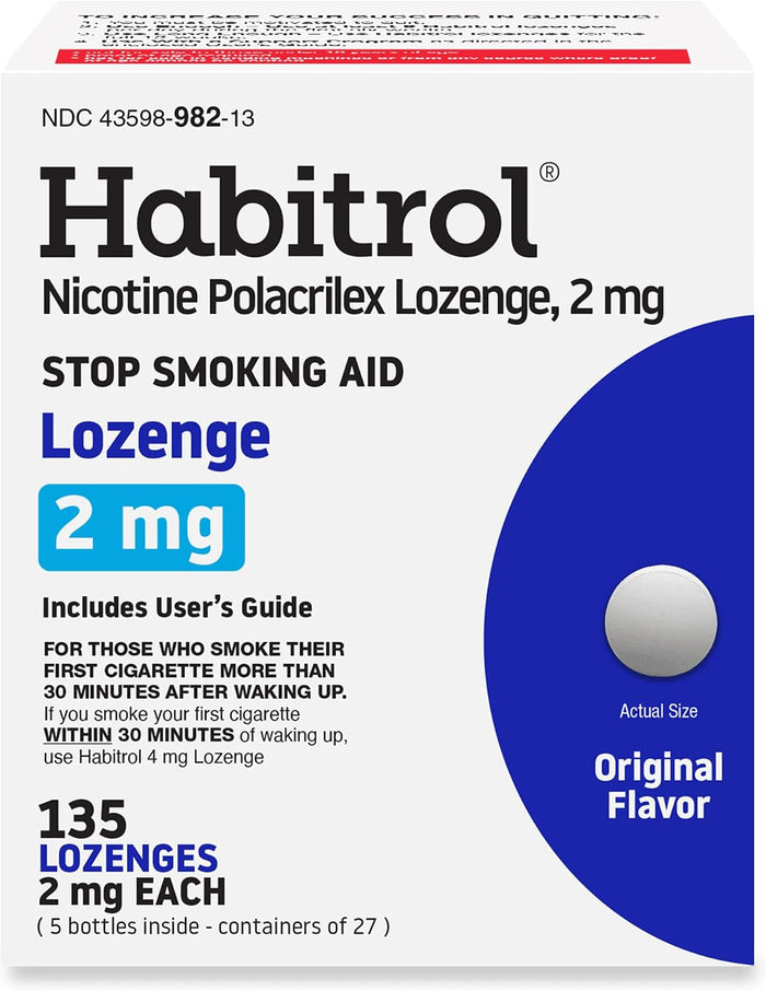 Habitrol Nicotine Lozenges 2 mg, Original Flavor, 135 Count