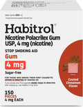 Habitrol Nicotine Gum 4 mg, Cinnamon Flavor, 150 Count