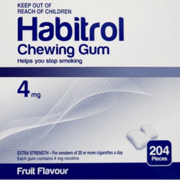 Nicotine Gum 4 mg FRUIT Flavor 204 Pieces