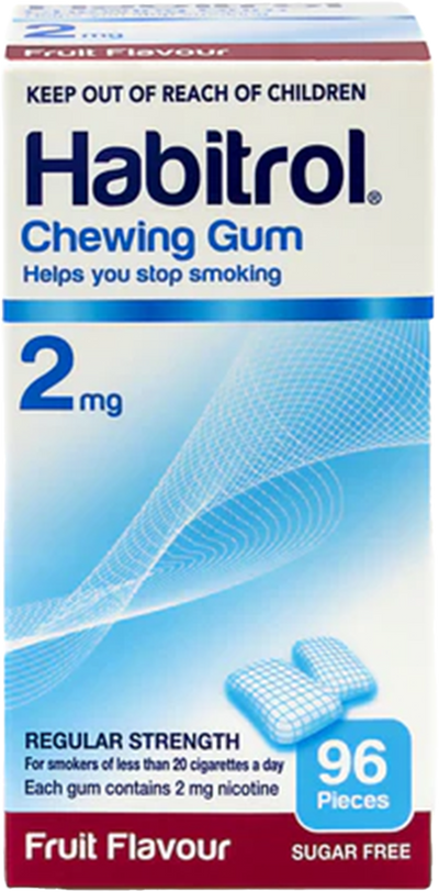 Nicotine Gum 2mg Fruit Flavor Quit 96 Pieces