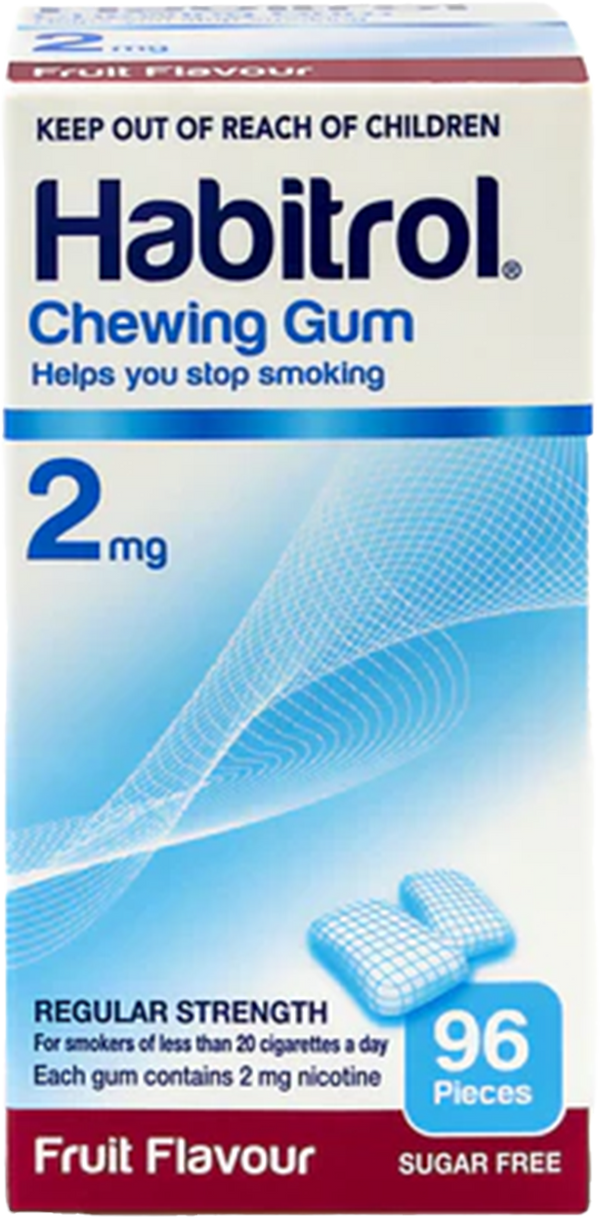 Nicotine Gum 2mg Fruit Flavor Quit 96 Pieces