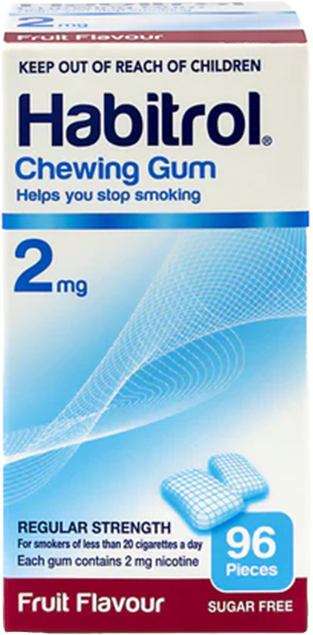 Habitrol Nicotine Gum 2mg Fruit Flavor Quit 96 Pieces