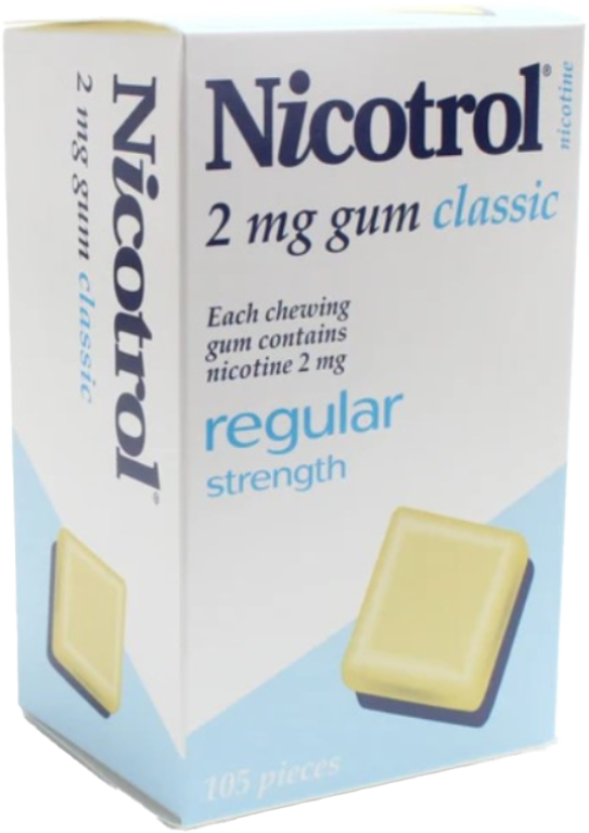 Nicotrol Nicotine Gum 2mg Classic Flavor 105 Pieces