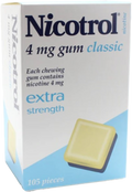 Nicotine Gum 4mg CLASSIC Flavor 105 Pieces