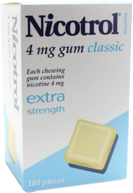 Nicotrol Nicotine Gum 4mg CLASSIC Flavor 105 Pieces