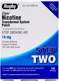 Clear Nicotine Patches - 14mg, Step 2 - 14 Count