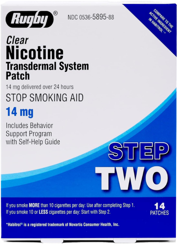 Clear Nicotine Patches - 14mg, Step 2 - 14 Count