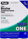 Clear Nicotine Patches - 21mg, Step 1 - 14 Count