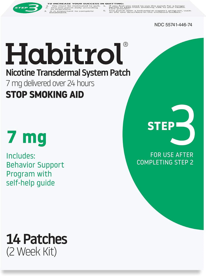 Habitrol Nicotine Patches Step 3, 7 mg, 14 Patches