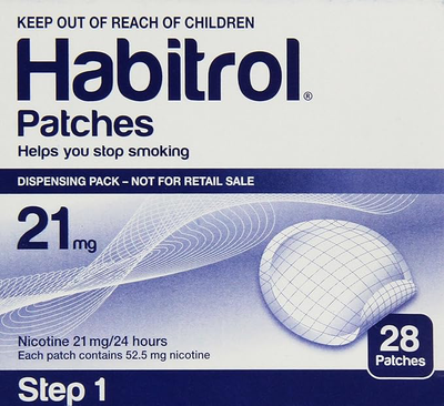 Nicotine Transdermal System Stop Smoking Aid Patches - 21mg, Step 1 - 28 Each