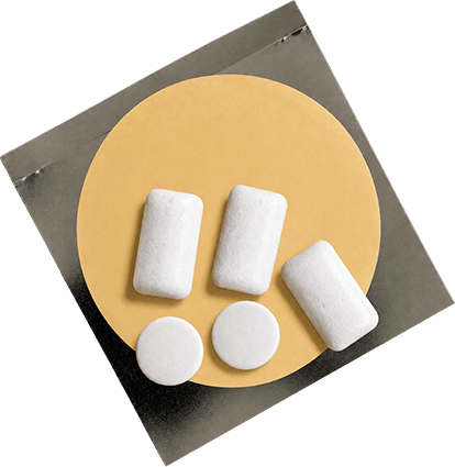Nicotine patch, gum, and lozenges arranged for online nicotine replacement shopping